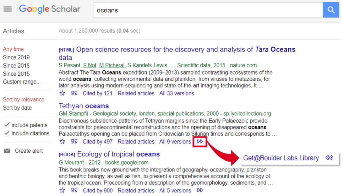 Google Scholar Get Link for ILL